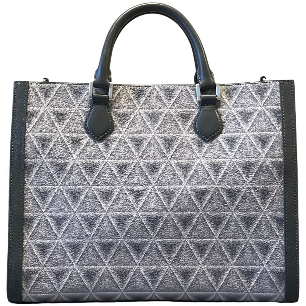 Revemoire Large Grey Leather Tote Bag 13-1\u002F2\