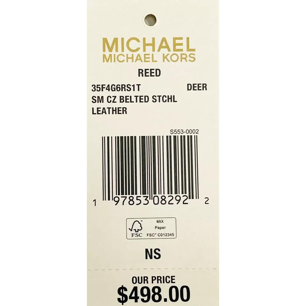 Michael Kors Reed Small Leather Belted Satchel Crossbody Bag