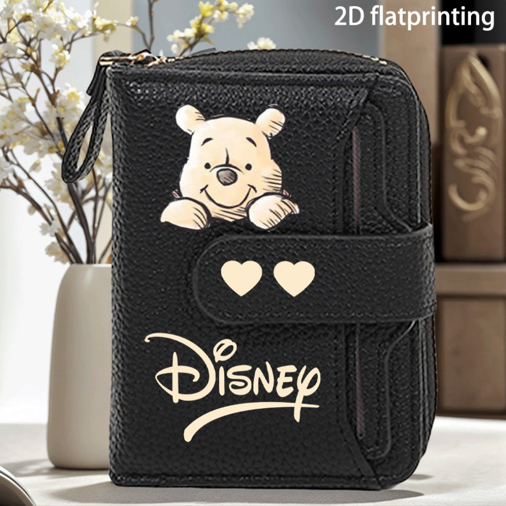 1pc Disney Winnie the Pooh Women'S Wallet - Official Pooh Bear Design with Zipper Closure