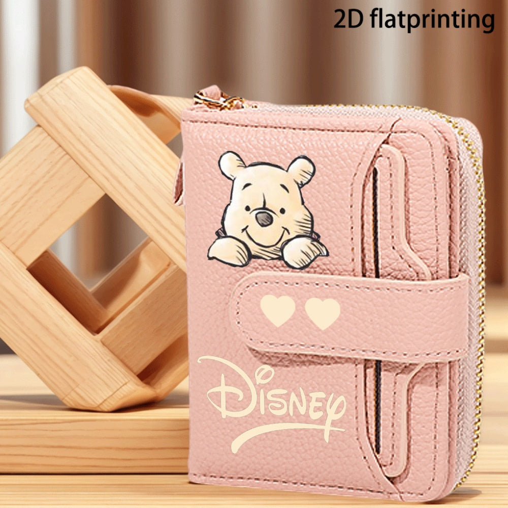 1pc Disney Winnie the Pooh Women'S Wallet - Official Pooh Bear Design with Zipper Closure