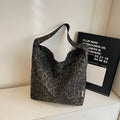 Leopard Print Shoulder Bag Durable Magnetic Closure Leopard Print Shoulder Bag - Spacious Casual Tote