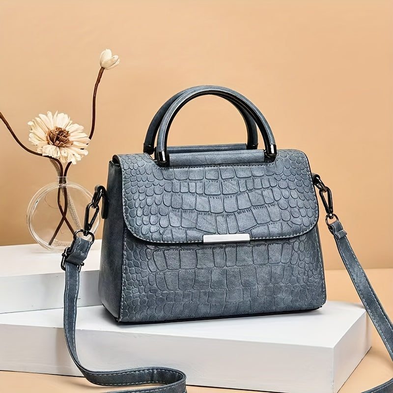 Retro Elegant Handbag Classic Retro Elegant Women's Handbag, Large Capacity, Embossed, Multi-Layer