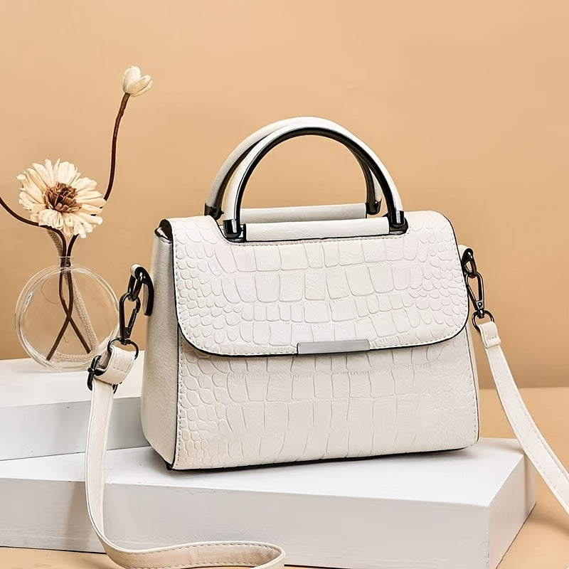 Retro Elegant Handbag Classic Retro Elegant Women's Handbag, Large Capacity, Embossed, Multi-Layer