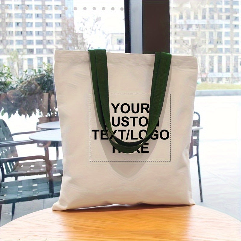 10 Colorful Tote Bags with Custom Logo Patterns and Text, Foldable Shopping Bags