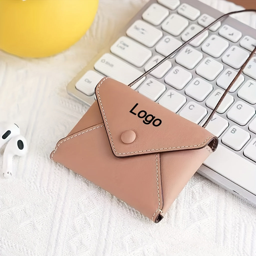 Custom Women's Top-Grain Genuine Leather Wallet - Compact Flip Design with Button Closure