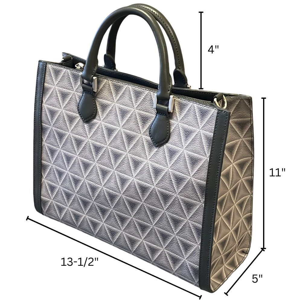 Revemoire Large Grey Leather Tote Bag 13-1\u002F2\