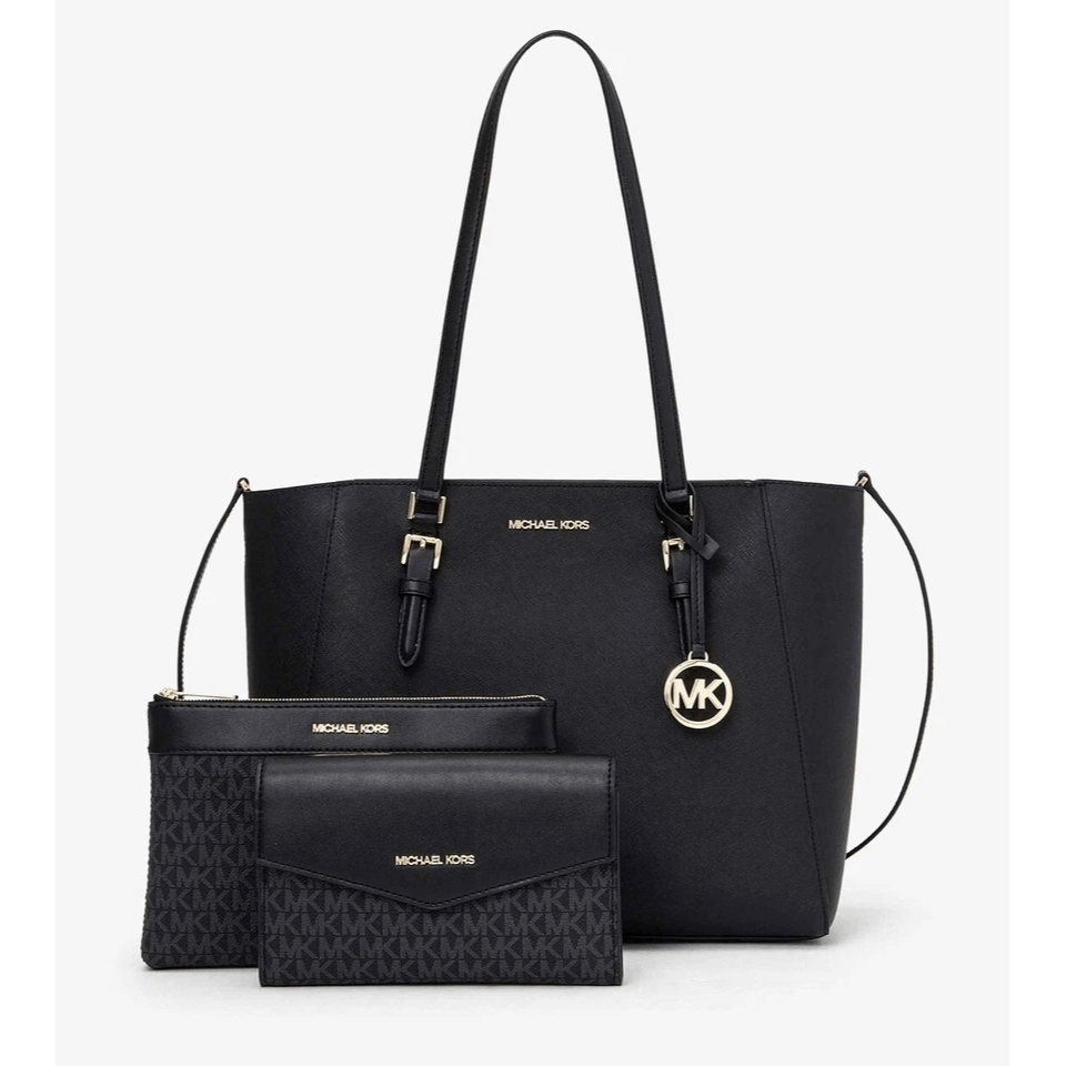 Michael Michael kors Charlotte Large Saffiano Leather 3-in-1 Tote Bag - Black